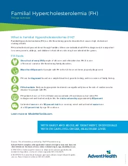 What is Familial Hypercholesterolemia FH  based on a simple blood test