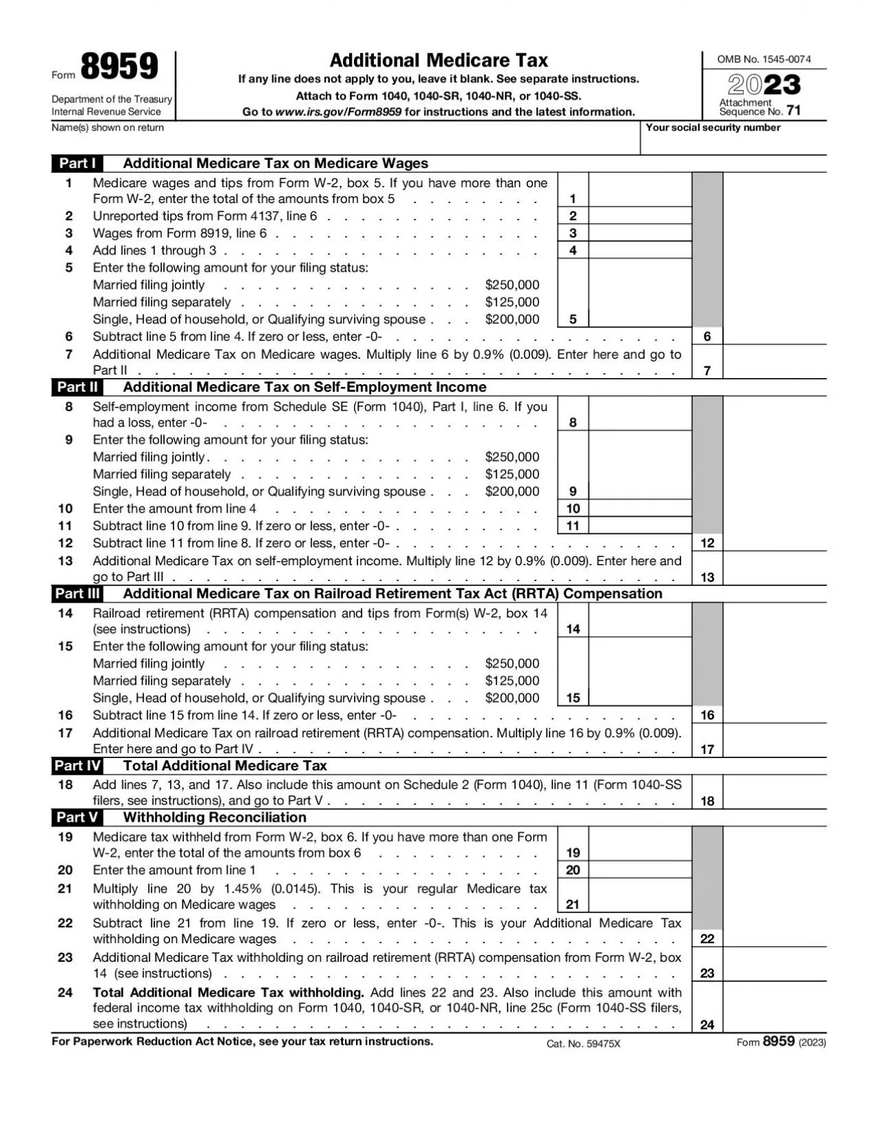 PDF-Department of the Treasury Internal Revenue Service Additional Medica