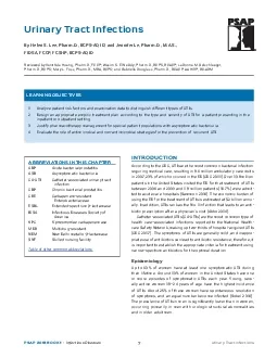 PSAP 2018 BOOK 1  Infectious DiseasesUrinary Tract Infections