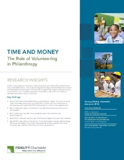 The Role of Volunteeringin Philanthropy
