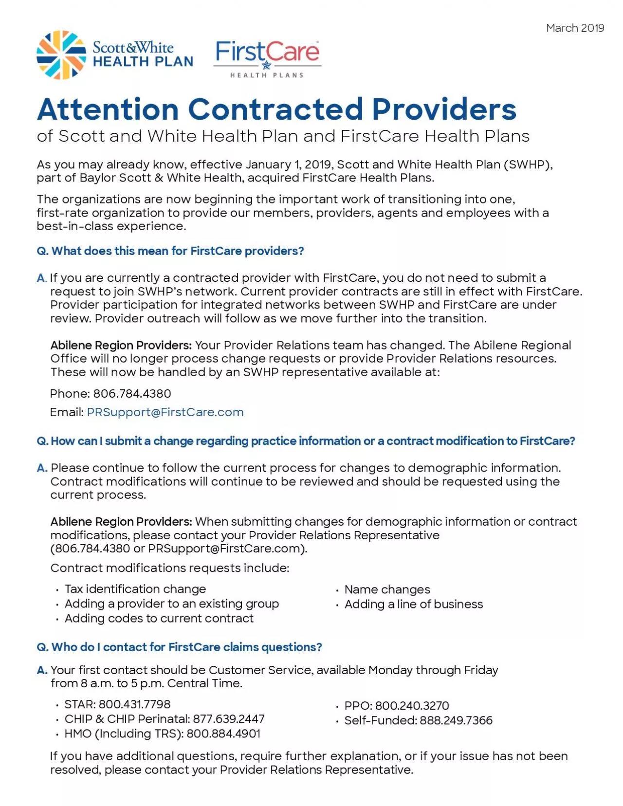 PDF-Attention Contracted Providers