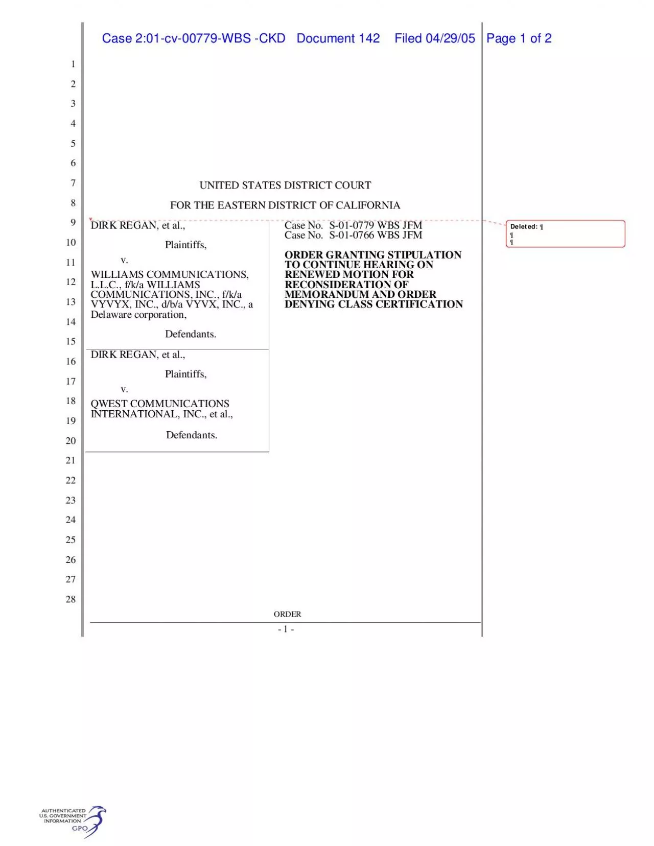 PDF-Case 201cv00779WBS CKD Document 142 Filed 042905 Page 1 o