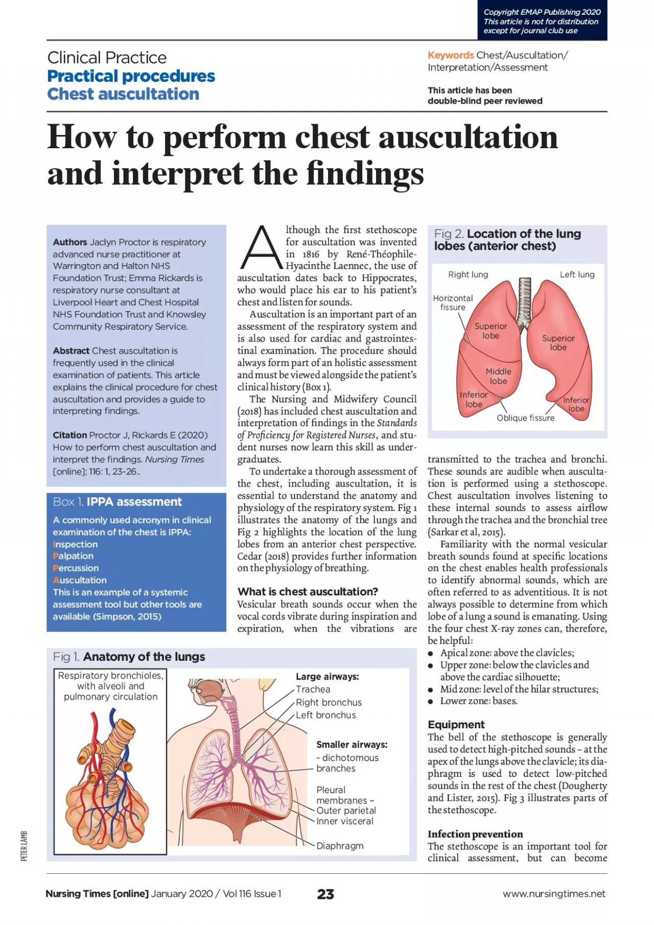 PDF-PETER LAMBKeywordsChestAuscultationInterpretationAssessmentThis art