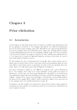 Chapter3Priorelicitation31IntroductionInthischapterwewillthinkabouthow