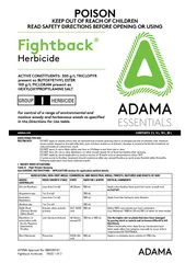 APVMA Approval No  Fightback Herbicide PAGE  OF  DIREC