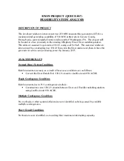 ENON PROJECT QUEUE 67FEASIBILITY STUDY ANALYSIS