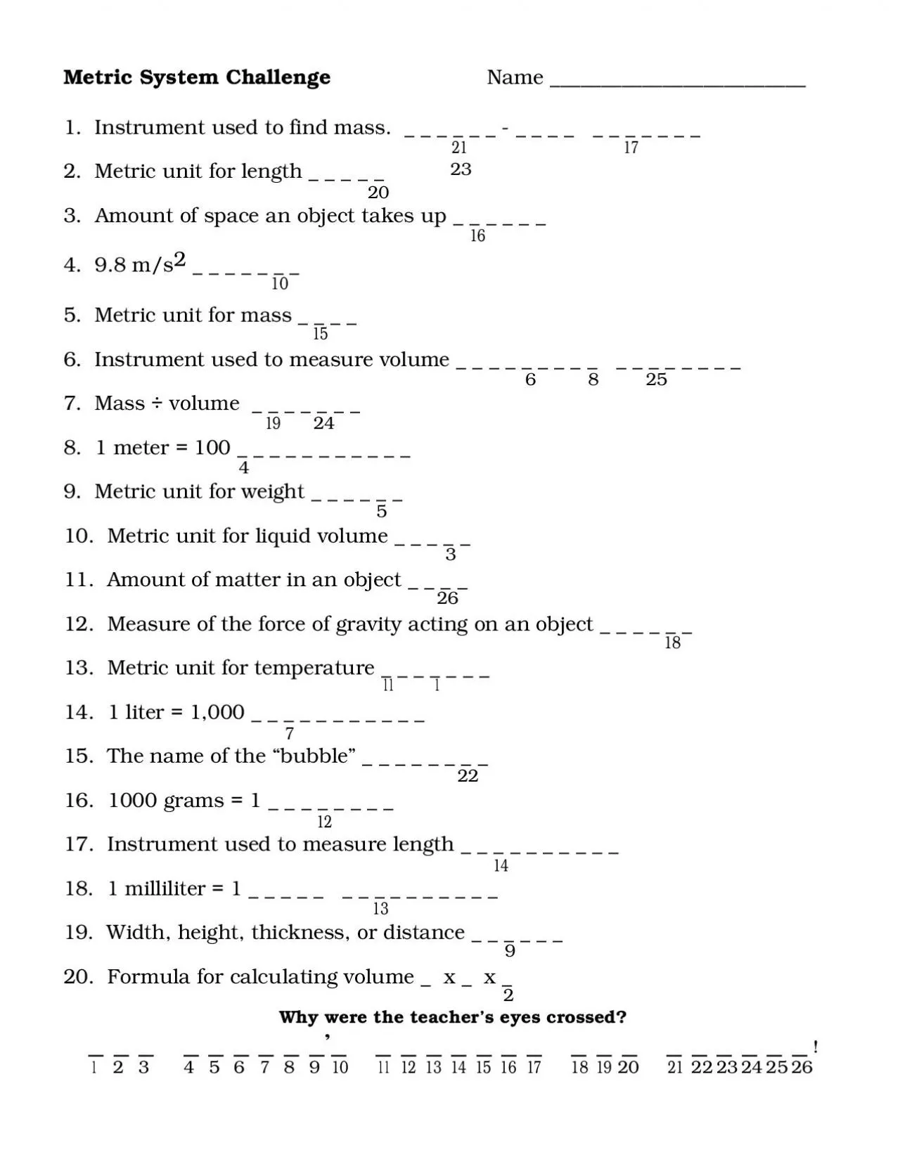 PDF-Metric System ChallengeName 1 Instrument used to find mass