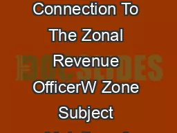 Application Form for Mutation of Water Connection To The Zonal Revenue OfficerW Zone Subject