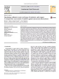 ResearchpapersSimulatingsedimentwaterexchangeofnutrientsandoxygenAcomp