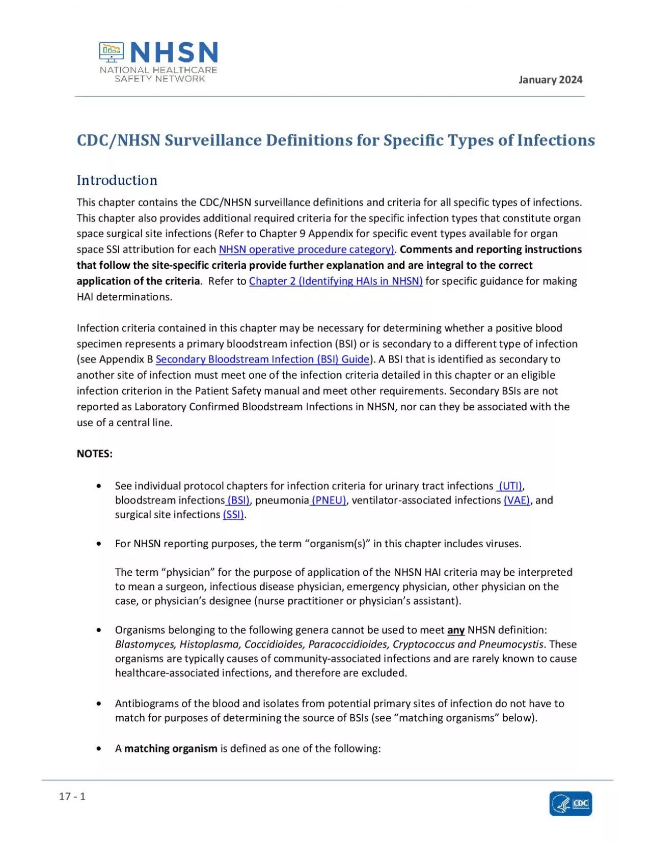 PDF-CDCNHSN Surveillance Definitions for Specific Types of Infections Int