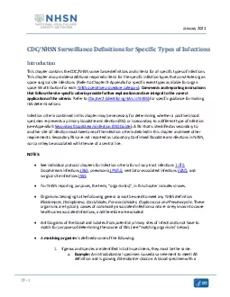 CDCNHSN Surveillance Definitions for Specific Types of Infections Int