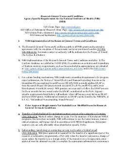 Research General Terms and ConditionsAgency Specific Requirements for