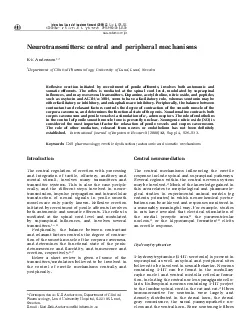 NeurotransmitterscentralandperipheralmechanismsKEAndersson11Departmen