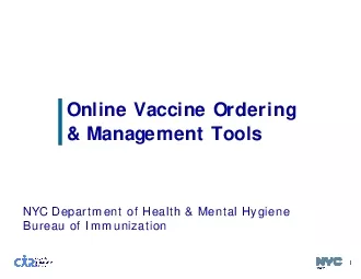 Online Vaccine Ordering  Management Tools