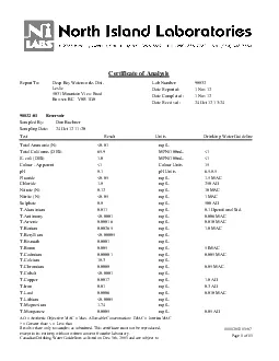 Report ToDeep Bay Waterworks DistLeslie5031 Mountain View RoadBowser B