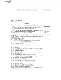 116 STAT 2900PUBLIC LAW 107DEC 17 2002Sec402Effective datesSec501Short