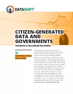 citizengenerated data sets CGD can meet the needs