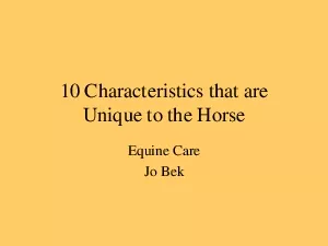 10 Characteristics that are