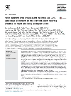 ISHLTCONSENSUSAdultcardiothoracictransplantnursingAnISHLTconsensusdocu