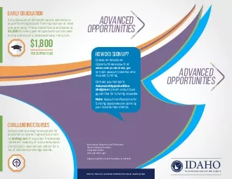 Idaho State Department of EducationAdvanced Opportunities208 3326944w