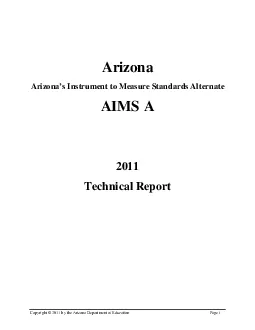 Copyright  2011 by the Arizona Department of Education Page i