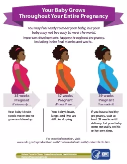 35 weeksPregnantYour baby146s brain needs more time to grow and develo