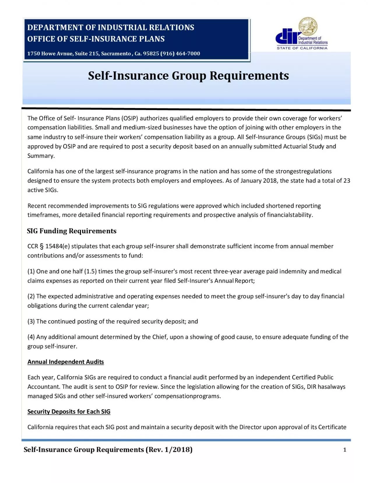 PDF-DIR OFFICE OF SELFINSURANCE PLANS