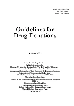 This document is issued by the WHO Department of Essential Drugs and O