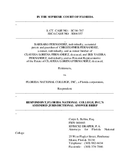 IN THE SUPREME COURT OF FLORIDA   S CT CASE NO  SC 06 3DCA CASE NO  3