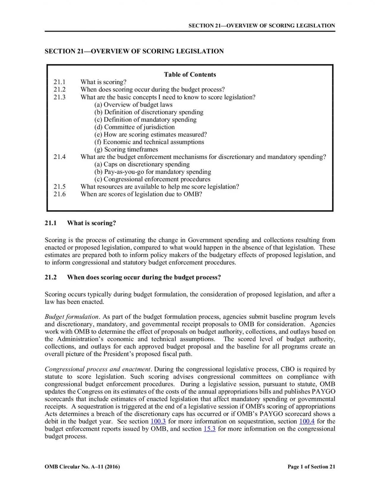 PDF-x0000x0000SECTION OVERVIEW OF SCORING LEGISLATION