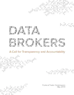 Data BrokersA Call for Transparency and AccountabilityFederal Trade Co