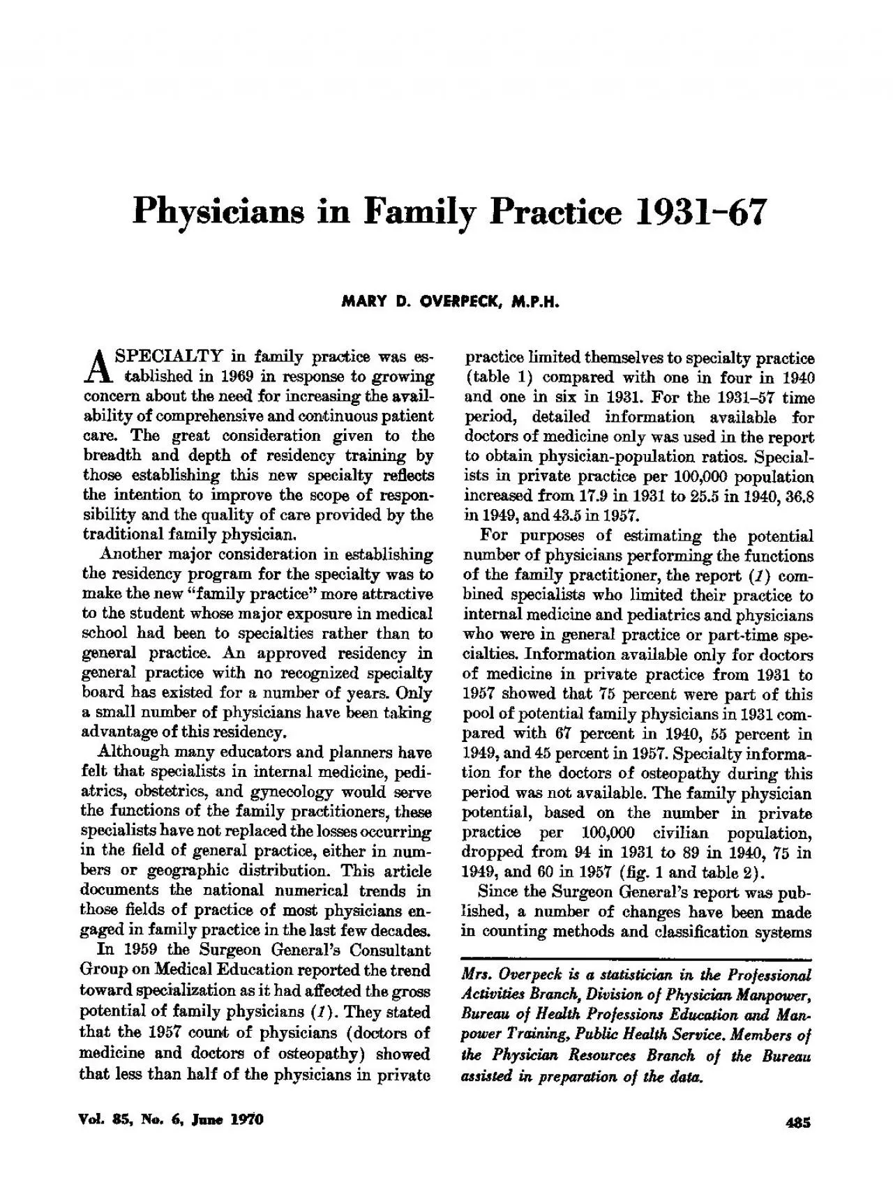 PDF-PhysiciansinFamilyPractice193167MARYDOVERPECKMPHASPECIALTYinfamilypra