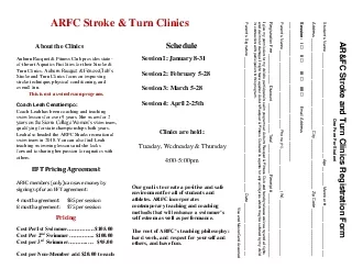ARFC Stroke  Turn Clinics