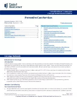 Preventive Care Services