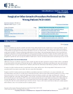 Surgical or Other Invasive Procedure Performed on the Wrong Patient NC