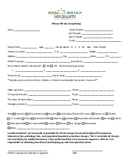 Please Fill Out CompletelyDate