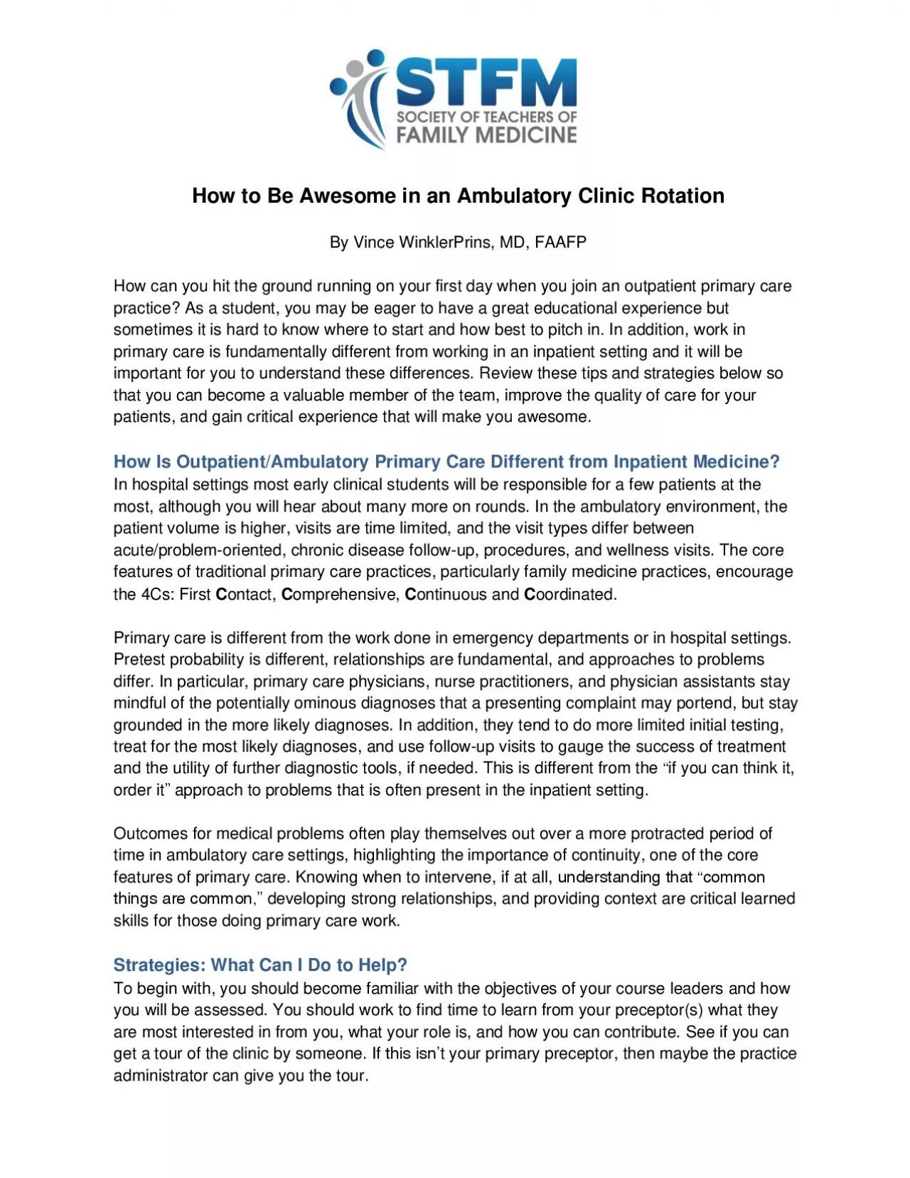 PDF-How to Be Awesome in an Ambulatory Clinic