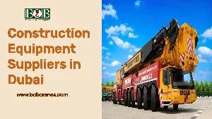 construction equipment suppliers in dubai PDF