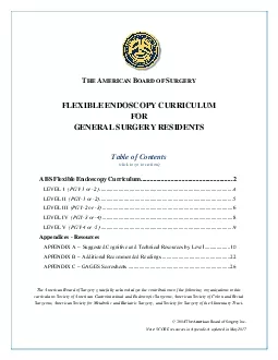 FLEXIBLE ENDOSCOPY CURRICULUM