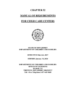 CHAPTER 52MANUAL OF REQUIREMENTS