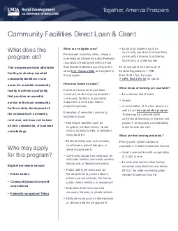 PDF-Together America ProspersCommunity Facilities Direct Loan Grant