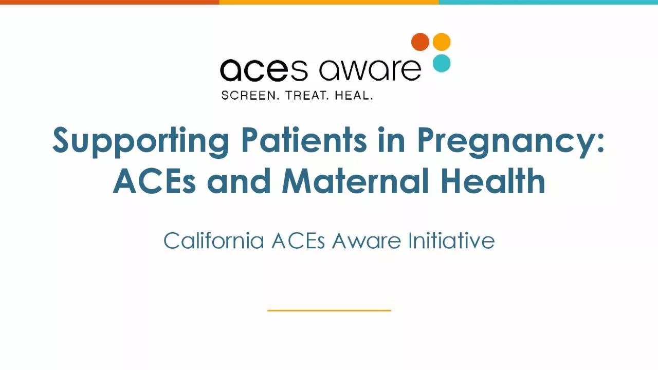 PDF-Supporting Patients in Pregnancy ACEs and Maternal HealthCalifornia AC