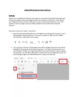 Adobe PDF Bookmark Zoom Settings