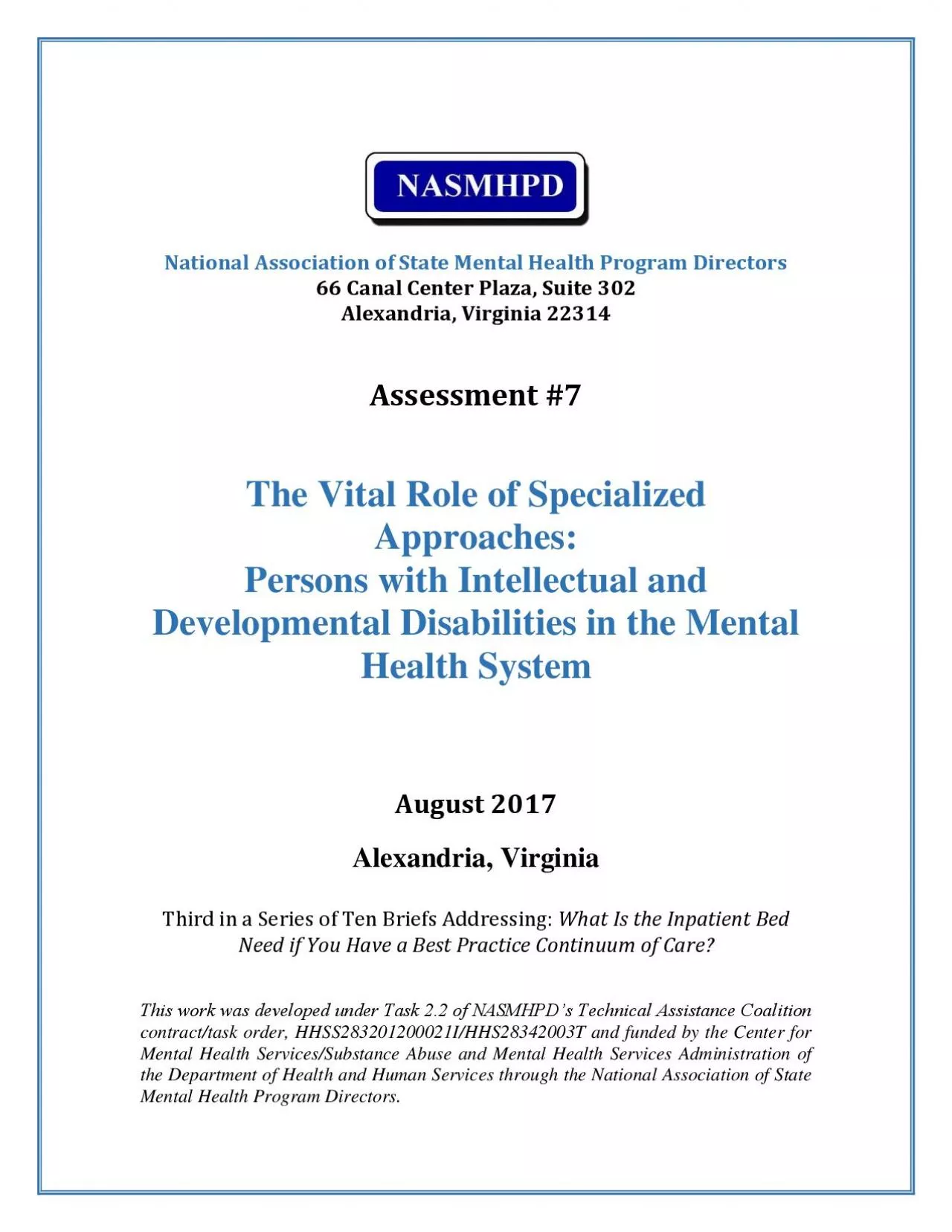 PDF-National Association of State Mental Health Program Directors