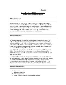 PDF-Using Email as Official Communication