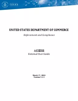 UNITED STATES DEPARTMENT OF COMMERCE