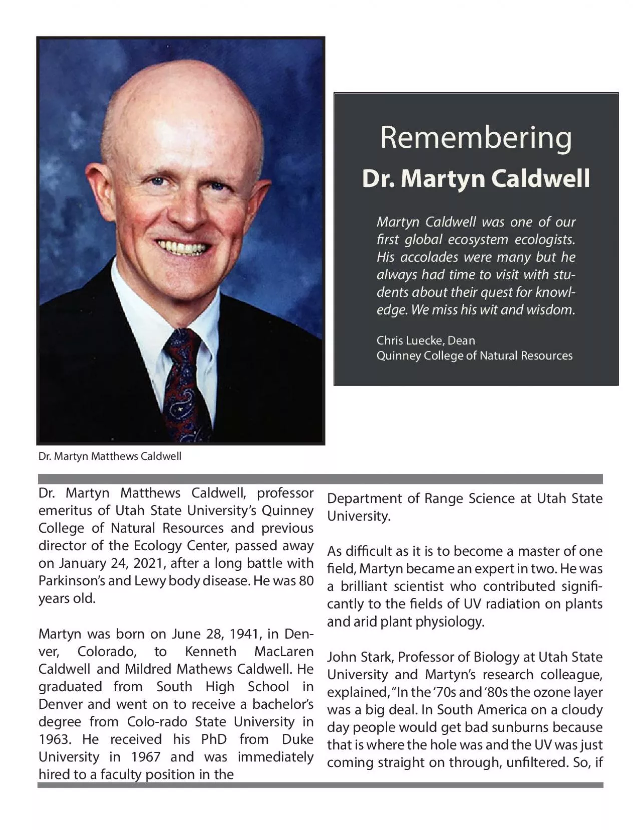 PDF-RememberingDr Martyn CaldwellMartyn Caldwell was one of our 31rst glob