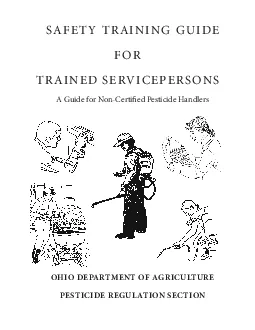 OHIO DEPARTMENT OF AGRICULTUREPESTICIDE REGULATION SECTION