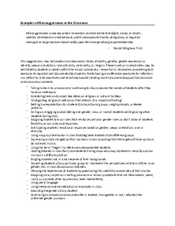 PDF-Examples of Microaggressions in the Classroom