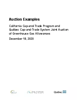 Auction ExamplesCalifornia CapTrade ProgramQubec CapTrade SystemJoint